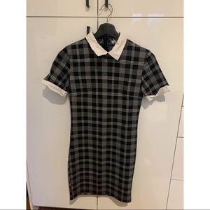 Black and white polo school dress